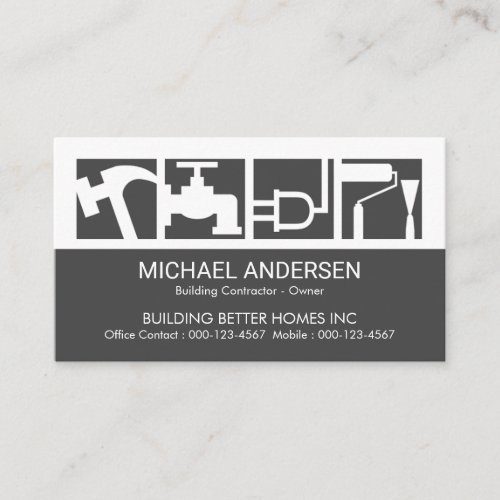 Stunning Builders Service Icon Logo Business Card