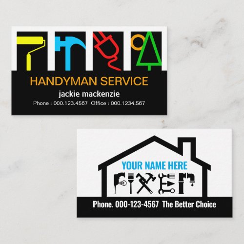 Stunning Builders Service Logo Construction Business Card