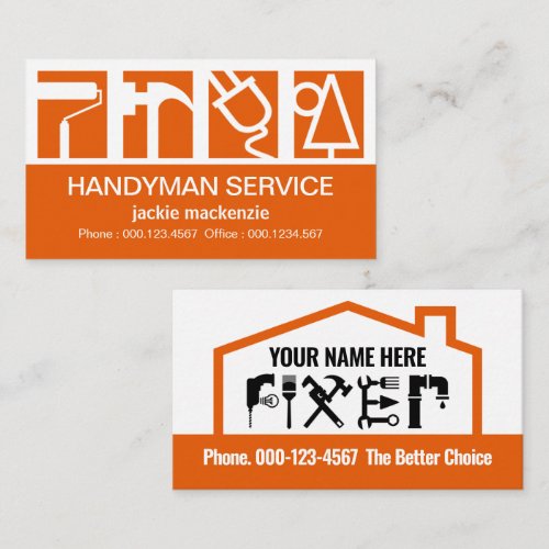 Stunning Builders Service Logo Construction Business Card