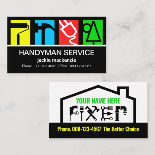 Stunning Builders Service Logo Construction Business Card