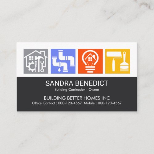 Stunning Builders Service Logos Construction Business Card