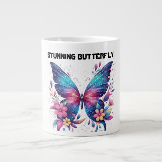 stunning butterfly giant coffee mug