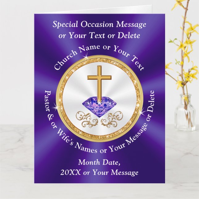 Stunning, Cards for Pastor Appreciation, Custom (Yellow Flower)