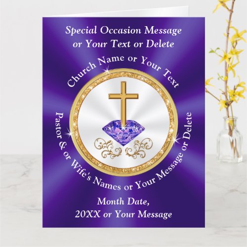 Stunning Cards for Pastor Appreciation Custom