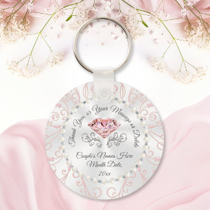 Stunning Cheap Personalized Wedding Favors, Blush Keychain