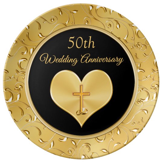 Stunning Christian 50th Anniversary Gifts, Plate