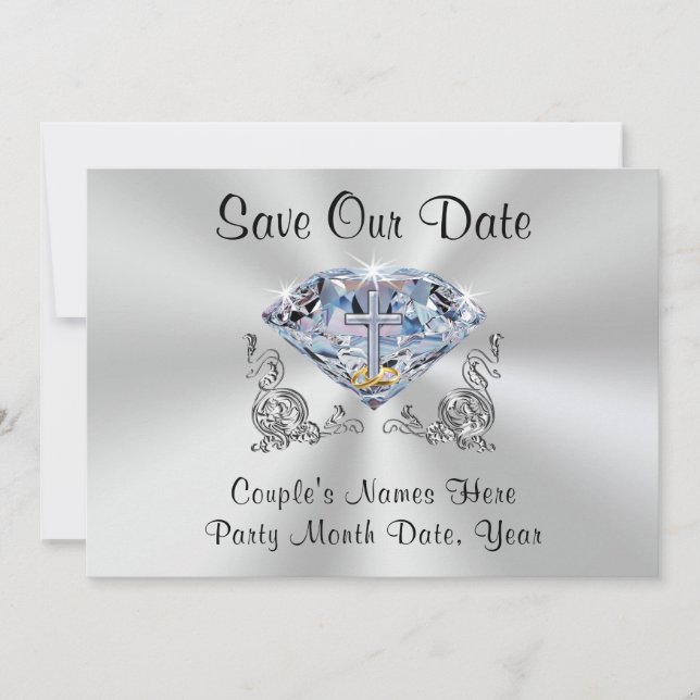 Stunning Christian Save the Date Cards Personalize (Front)
