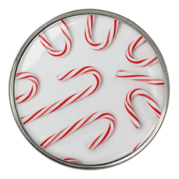 Stunning Christmas Candy Canes Golf Ball Marker by GroovyFinds at Zazzle