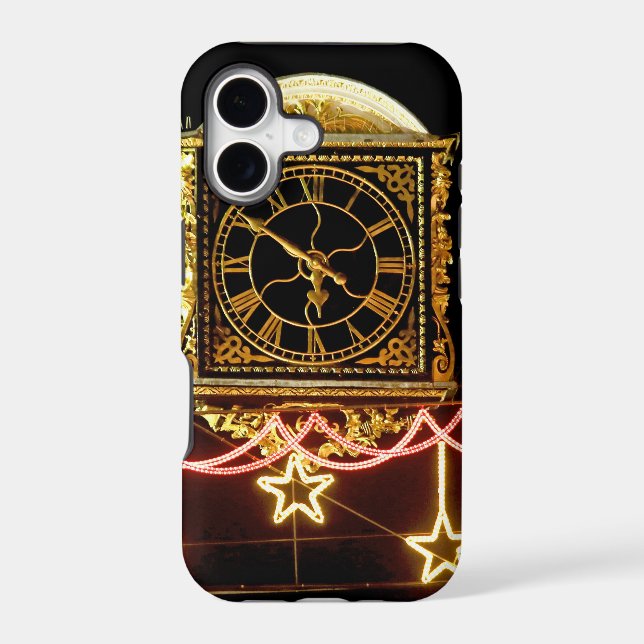 Stunning Clock at Xmas Iphone Case (Back)