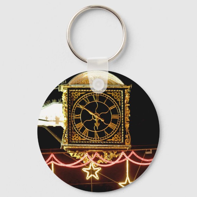 Stunning Clock at Xmas Keychain (Front)