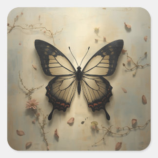 stunning collection of butterfly painting images square sticker