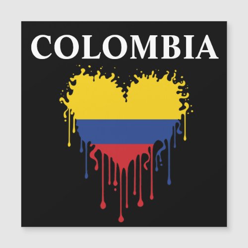 Stunning Colombia Dripping Heart Flag 