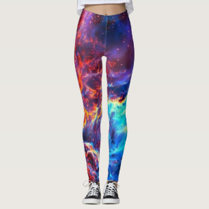 Stunning Color Composite Star Nebula Leggings