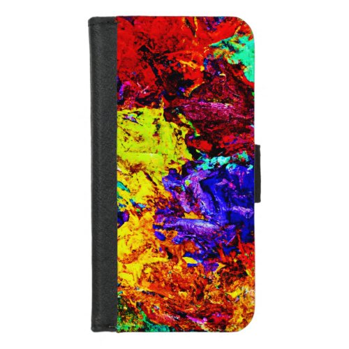 Stunning Colorful Abstract Pattern iPhone 87 Wallet Case