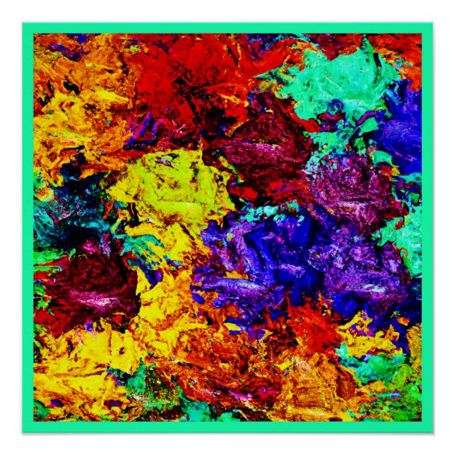 Stunning Colorful Abstract Pattern Poster (Front)