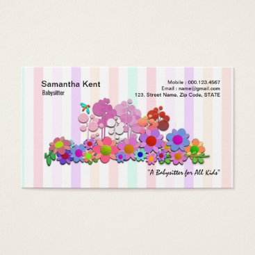 Stunning Colorful Flowers Galore Business Card Stunning Colorful Flowers Galore Business Card