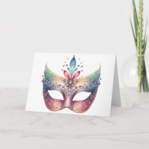 Stunning Colorful Mask Card