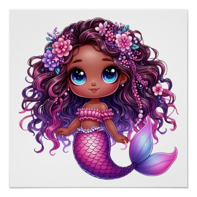 Stunning, Colorful Mermaid Poster (Front)