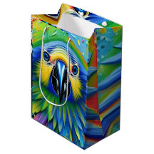 Stunning Colorful Splatter Paint Parrot