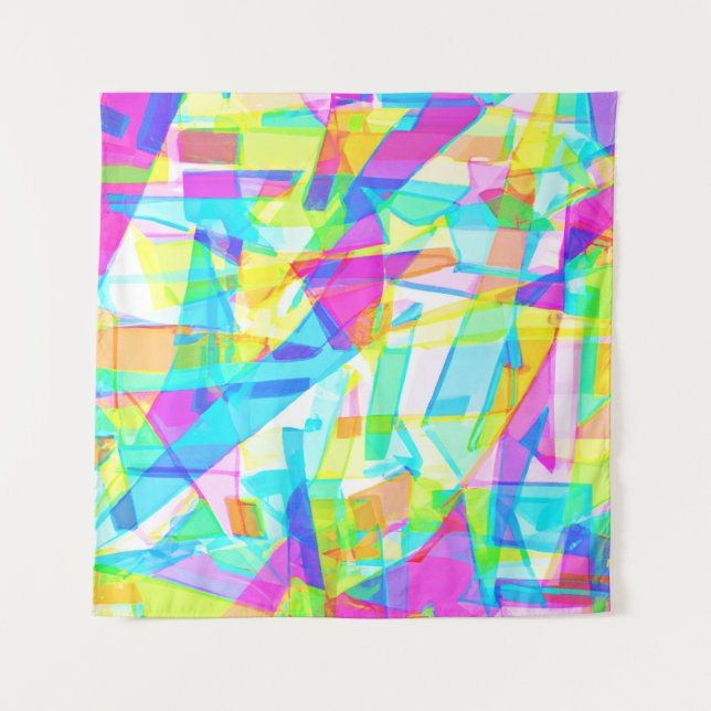 Stunning Colors of Geometric Pattern Tapestry (Front)