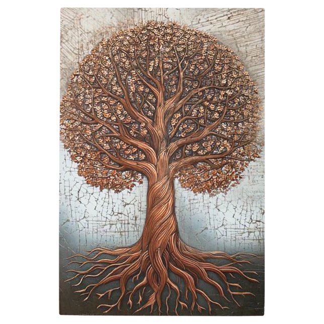 Stunning Copper Metal Tree of Life Art  (Front)
