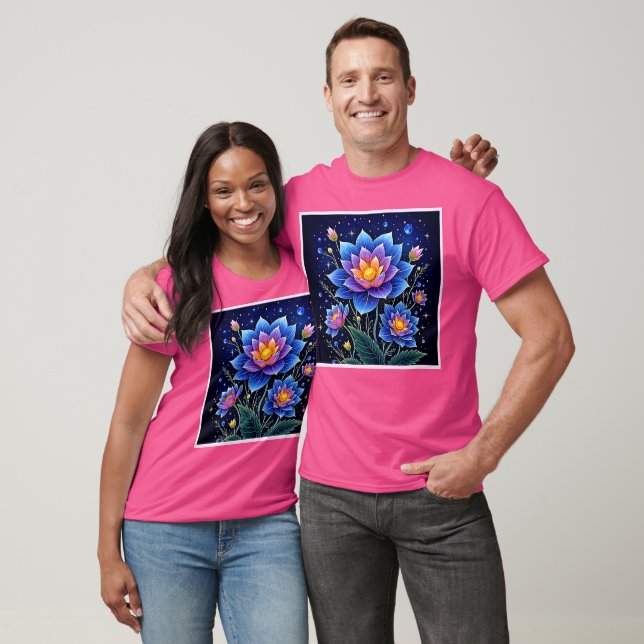 Stunning Cosmic Floral Dreams Design T-Shirt (Unisex)