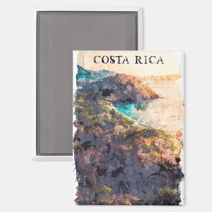 Stunning Costa Rica Vintage Travel Landscape Magnet