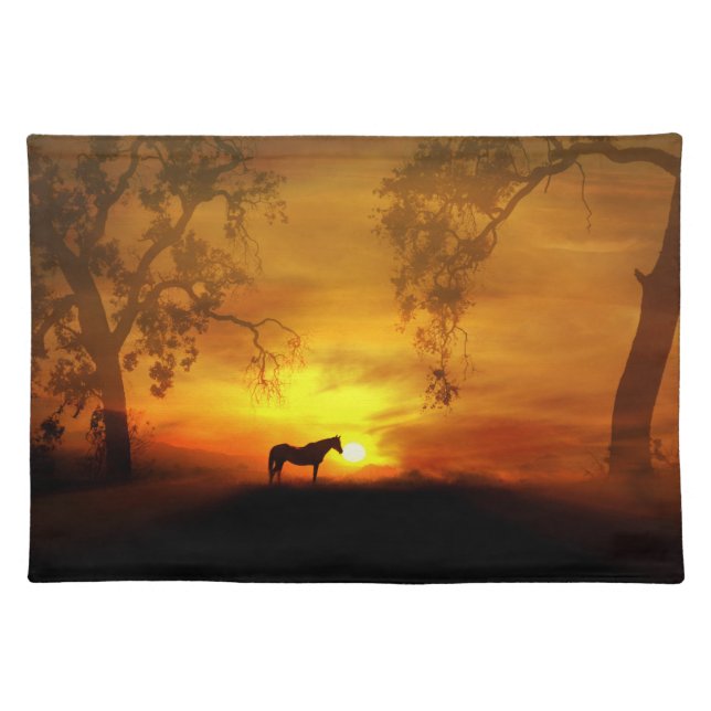 Stunning Country Western Horse Placemats (Front)