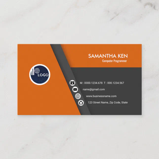 Stunning Creative Elegant Programmer Business Card | Zazzle