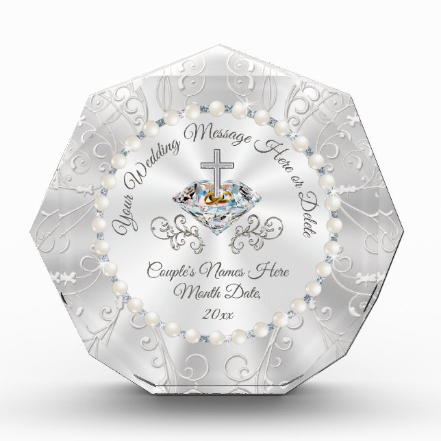 Stunning Custom Wedding Gifts for Christian Couple (Front)