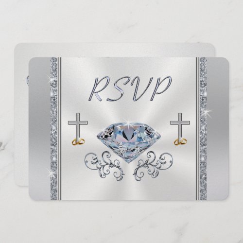 Stunning Customizable Christian Diamond RSVP Cards