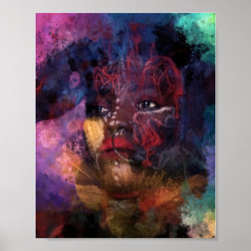 Stunning Daughter _ Abstract Portrait Poster