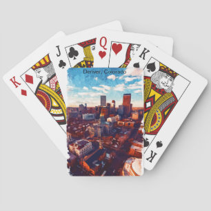 Stunning Denver Colorado City View Poker Cards