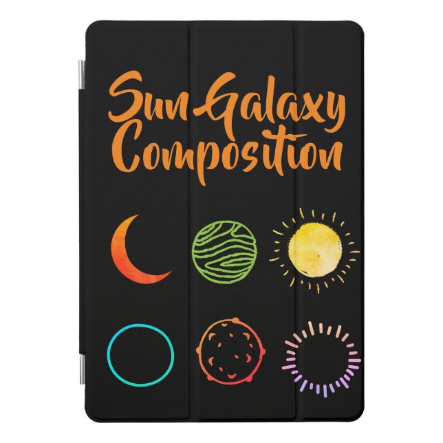 Stunning Design of Sun Galaxy Combination  iPad Pro Cover (Front)