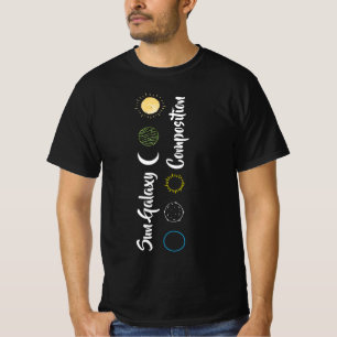 Stunning Design of Sun Galaxy Combination T-Shirt