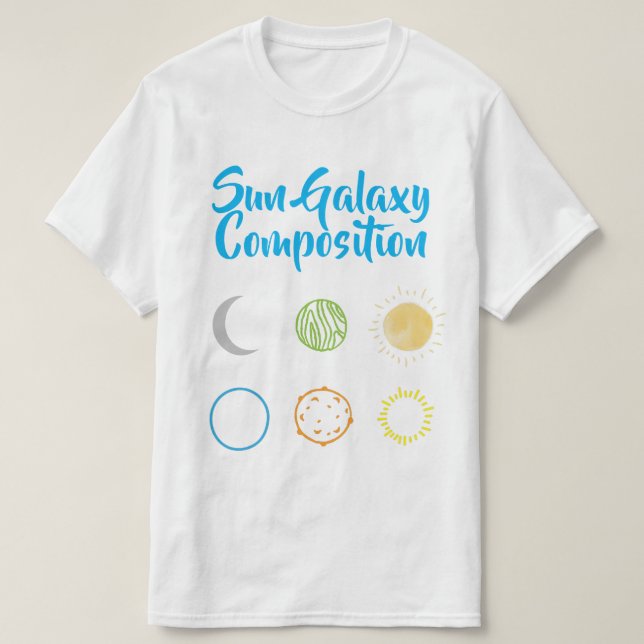 Stunning Design of Sun Galaxy Combination  T-Shirt (Design Front)