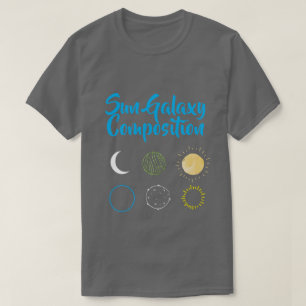 Stunning Design of Sun Galaxy Combination T-Shirt