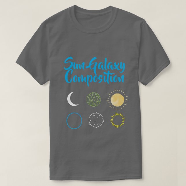 Stunning Design of Sun Galaxy Combination T-Shirt (Design Front)
