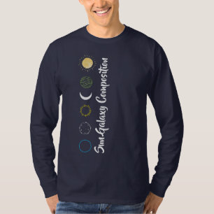 Stunning Design of Sun Galaxy Combination  T-Shirt