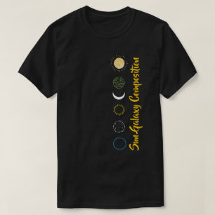 Stunning Design of Sun Galaxy Combination T-Shirt