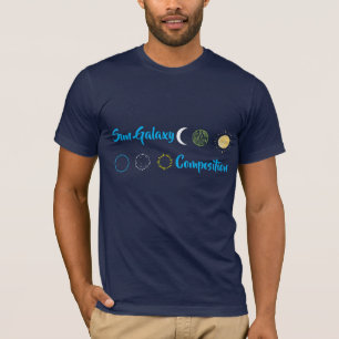 Stunning Design of Sun Galaxy Combination T-Shirt