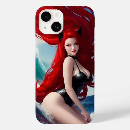 Stunning devil catgirl with a playful smirk Case_Mate iPhone 14 case