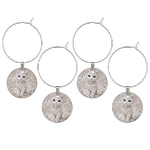 Stunning Diamond Princess Cat High-End Luxury An Wine Charm