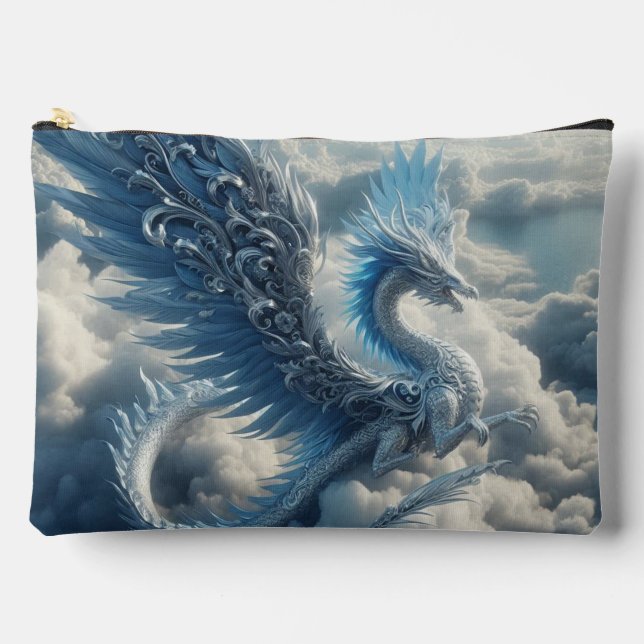 Stunning Dragon Surrounded by Clouds  Accessory Pouch (Front)