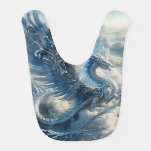 Stunning Dragon Surrounded by Clouds  Baby Bib