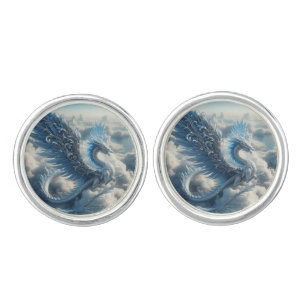Stunning Dragon Surrounded by Clouds  Cufflinks