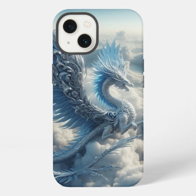 Stunning Dragon Surrounded by Clouds  Iphone Case (Back)