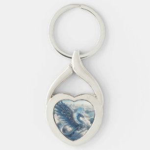 Stunning Dragon Surrounded by Clouds Keychain