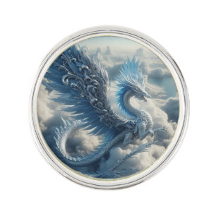Stunning Dragon Surrounded by Clouds Lapel Pin