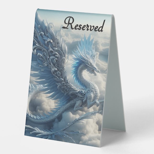 Stunning Dragon Surrounded by Clouds  Table Tent (Front)